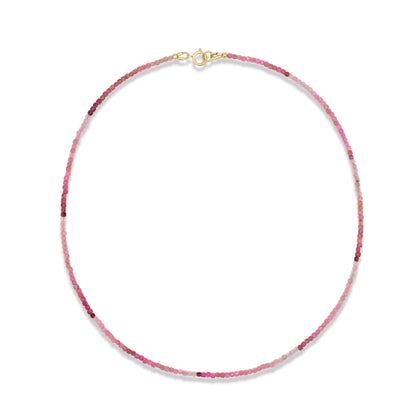 Unique Cube Pink Tourmaline beaded necklace | happy Pink Tourmaline jewelry | Pink Tourmaline gemstone beaded necklace, Pink Tourmaline W