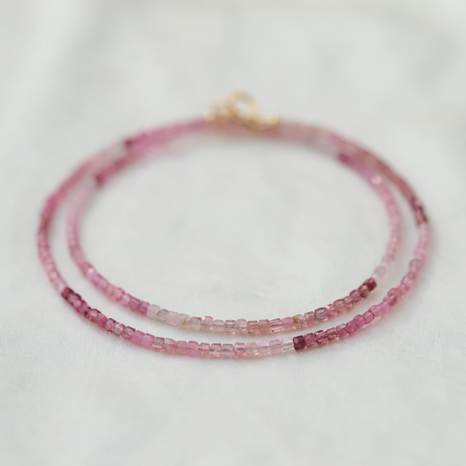 Unique Cube Pink Tourmaline beaded necklace | happy Pink Tourmaline jewelry | Pink Tourmaline gemstone beaded necklace, Pink Tourmaline W