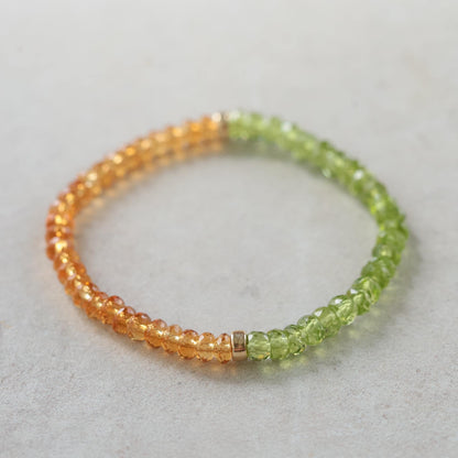 Peridot + citrine bracelet
