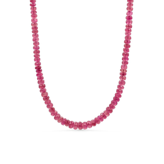 AAAA+ Pink Tourmaline Necklace | AAAA+ Pink Tourmaline necklace | [ENPM2060] Pink gemstone necklace | pink tourmaline necklace