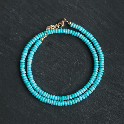 14K GOLD Sleeping beauty necklace, Sleeping Beauty Turquoise, [ENSM2062] Arizona Turquoise Jewelry, December Birthstone, turquoise