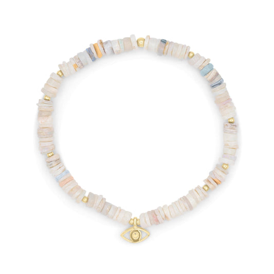 Australian Opal Evil Eye - 14K