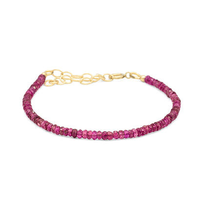Rubellite Pink Tourmaline Bracelet - 14K