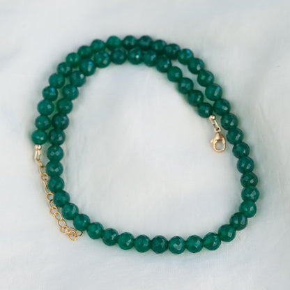 Green onyx necklace | green onyx necklace | green onyx gemstone [ENGM1517] | green onyx jewelry, natural green onyx necklace