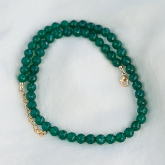 Green onyx necklace | green onyx necklace | green onyx gemstone [ENGM1517] | green onyx jewelry, natural green onyx necklace