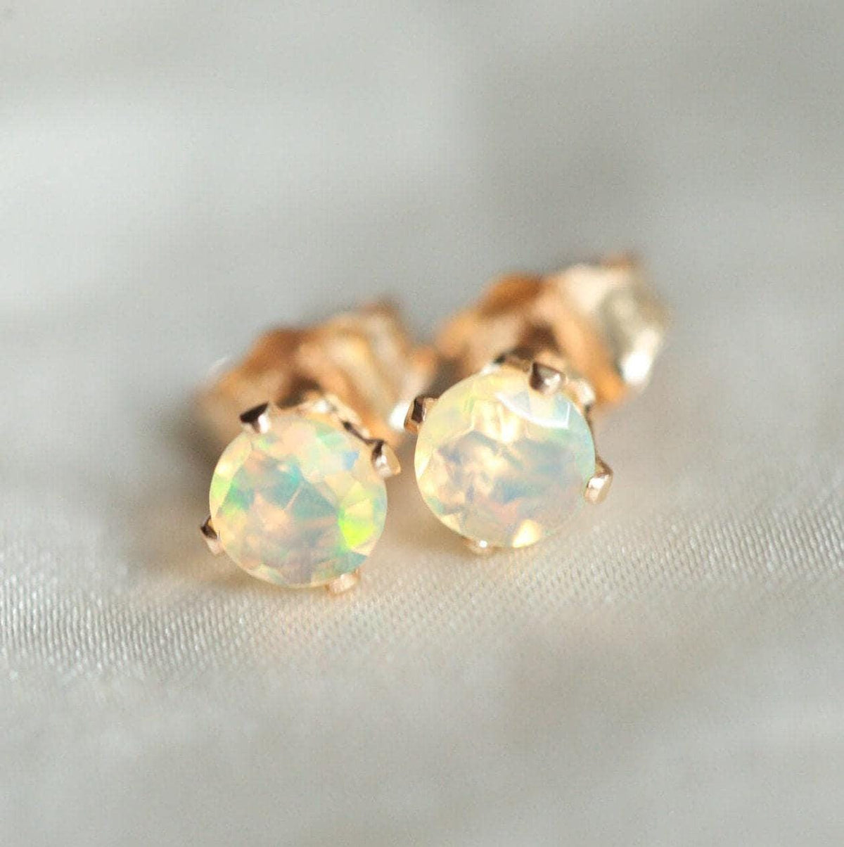 Ethiopian Opal Stud Earrings