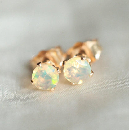 Ethiopian Opal Stud Earrings