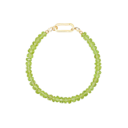 Peridot carabiner bracelet