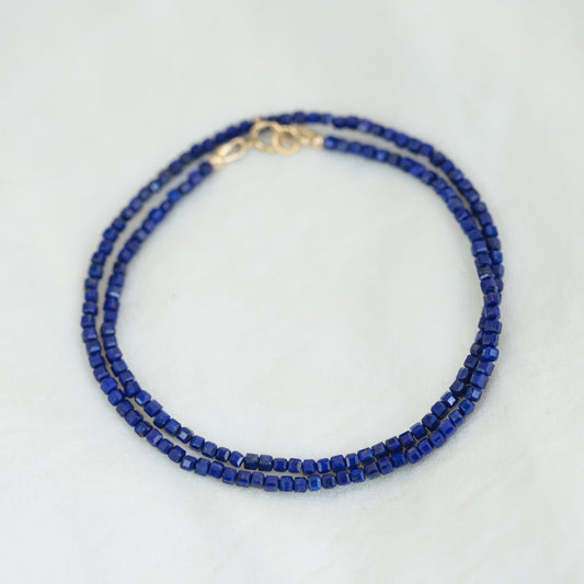 Unique cube blue sapphire necklace | gold and blue sapphire | beaded blue sapphire choker necklace, Beaded | blue sapphire jewelry