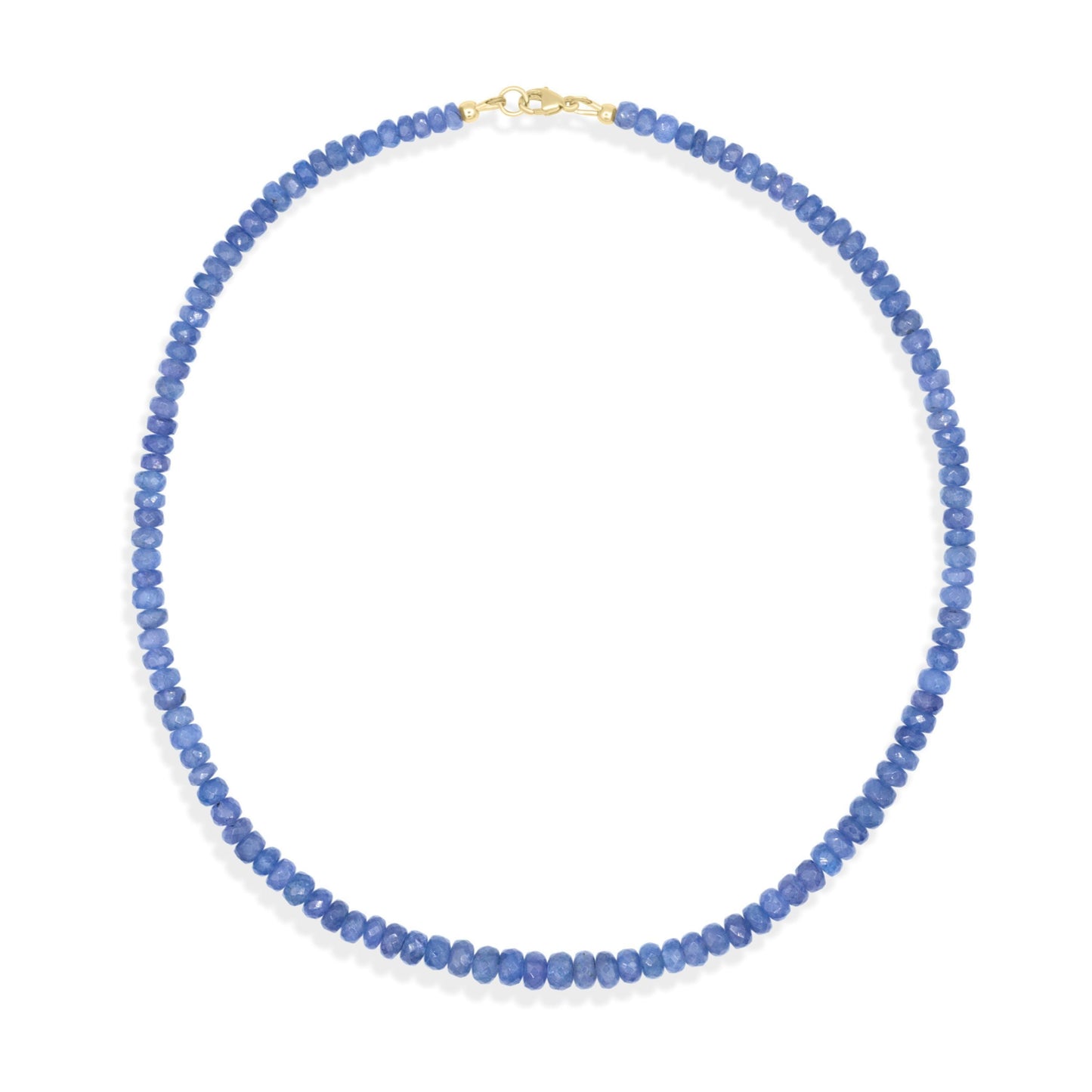 Tanzanite faceted rondel necklace