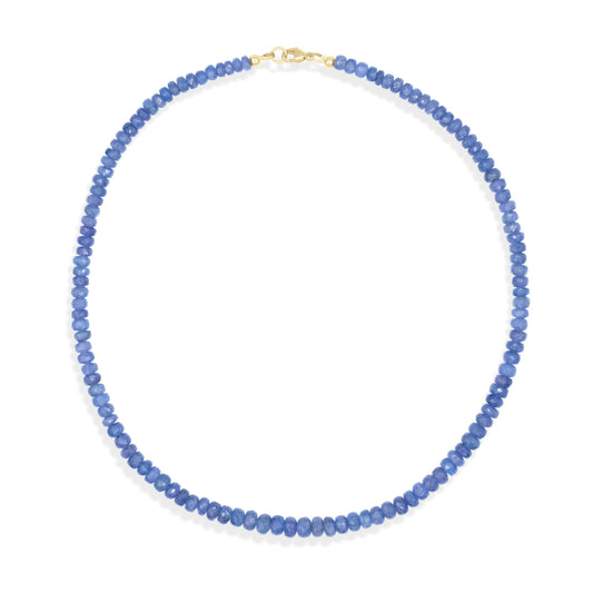 Tanzanite faceted rondel necklace