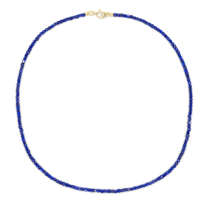 Unique cube blue sapphire necklace | gold and blue sapphire | beaded blue sapphire choker necklace, Beaded | blue sapphire jewelry