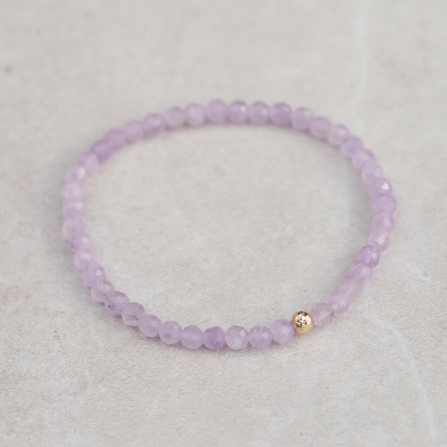 14K GOLD lavender amethyst Bracelet | dainty amethyst beaded bracelet | [EBLM1098] amethyst stretch | February birthstone | amethyst