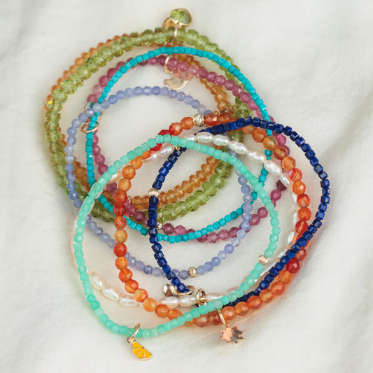 Peridot Heart Bracelet - 14K