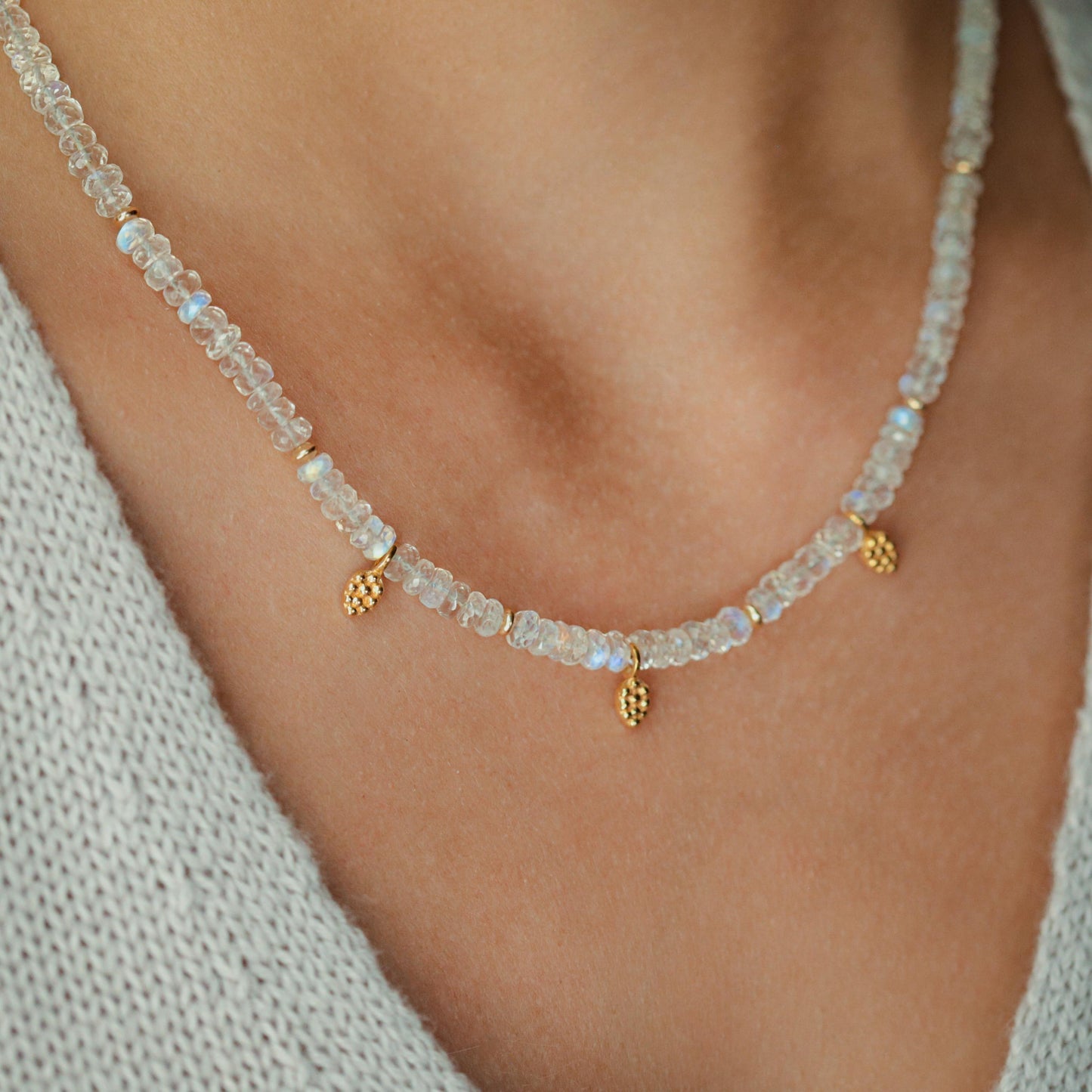Rainbow Moonstone Necklace – Ethereal Glow
