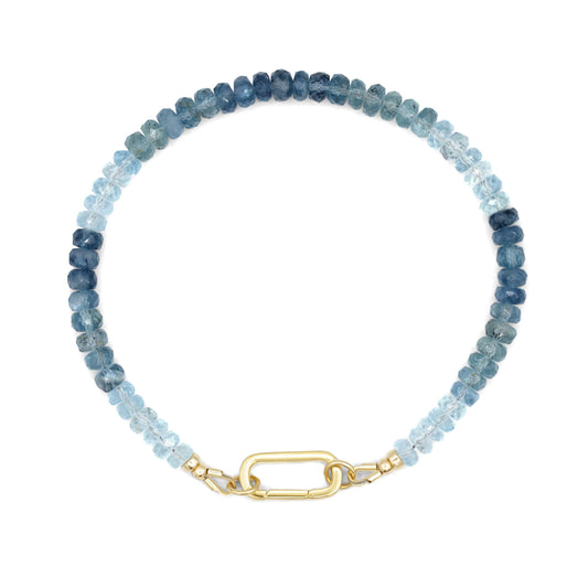 Santa Maria Aquamarine Carabiner Bracelet - 14K