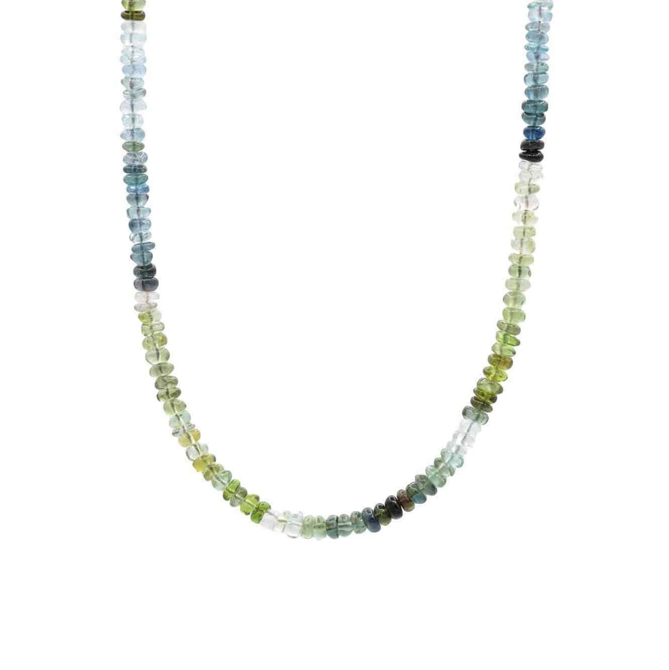Blue & Green Tourmaline Necklace - 14K