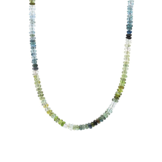 Blue & Green Tourmaline 3mm | Blue tourmaline necklace | Blue tourmaline [ENTP1102] | Smooth tourmaline 3mm stones