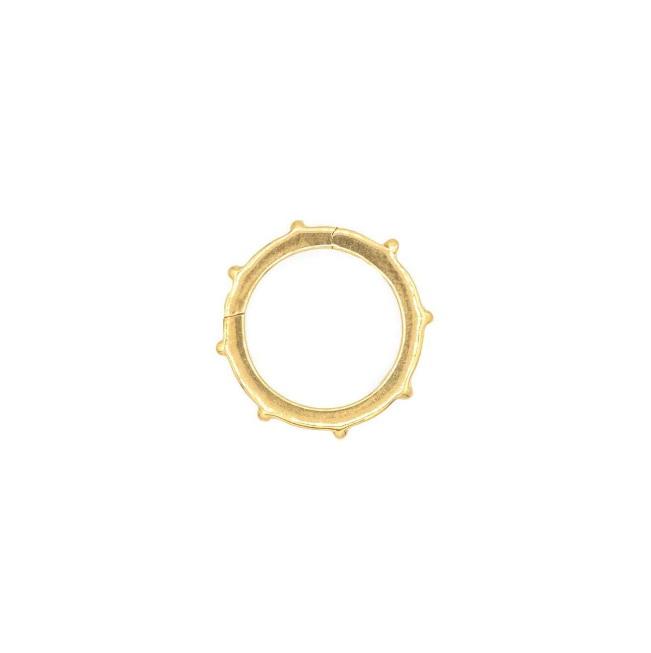 Charm holder studded - 3 microns gold vermeil