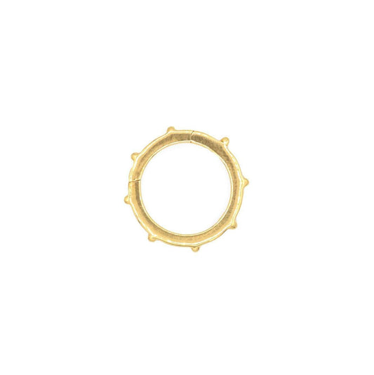 Charm holder studded - 3 microns gold vermeil