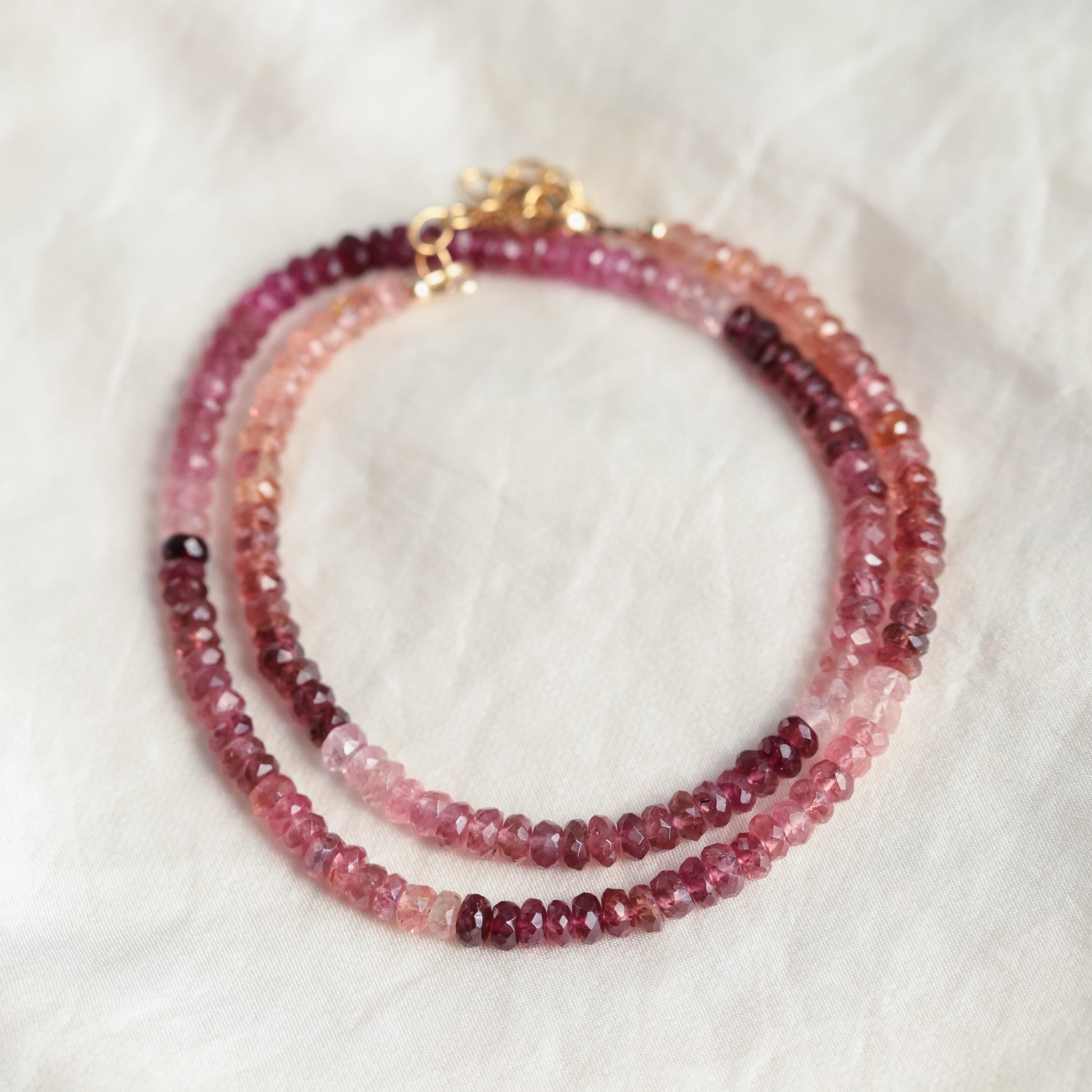 Pink Tourmaline Necklace, AAAA+ Pink Tourmaline necklace | [ENPM1121] Pink gemstone necklace, pink tourmaline necklace | tourmaline