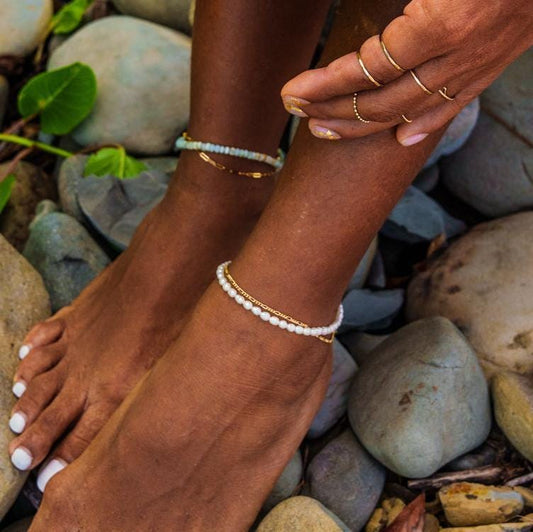 14K Freshwater Pearl Anklet