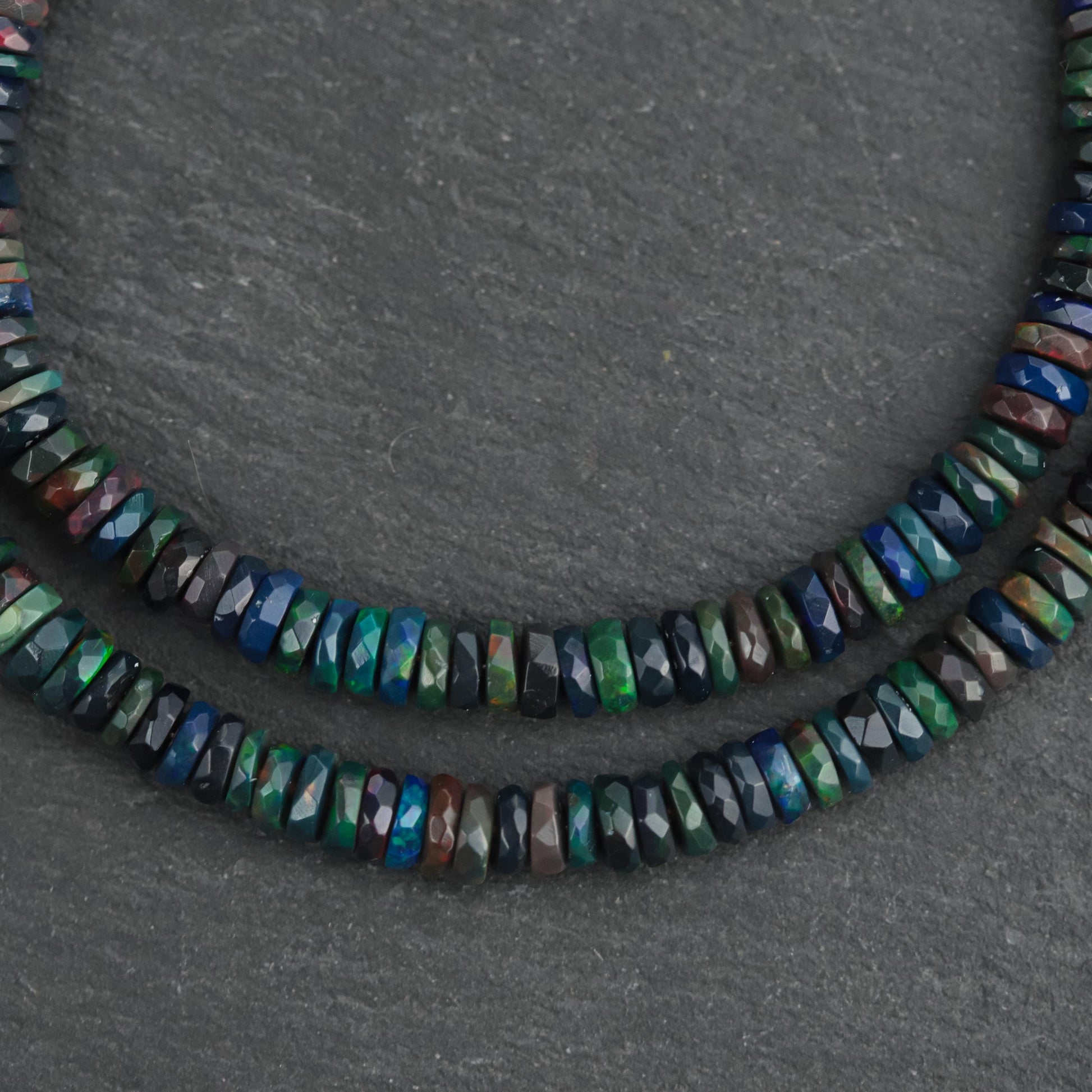 Black Ethiopian Opal Necklace - 14K