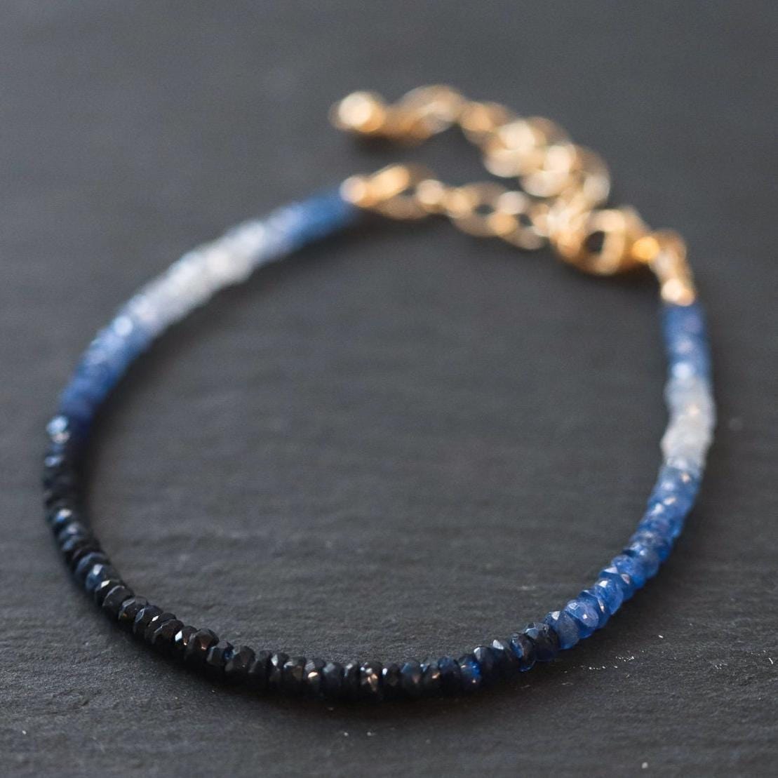 Blue Sapphire Ombre Bracelet - 14K