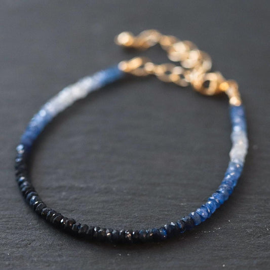 Blue Sapphire Ombre Bracelet - 14K