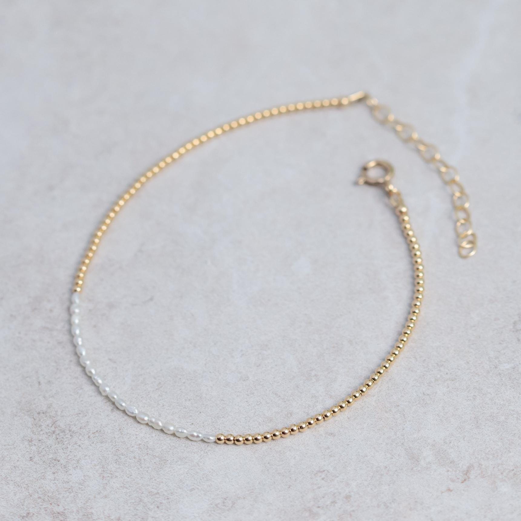 Fresh Water Pearl Anklet - 14K