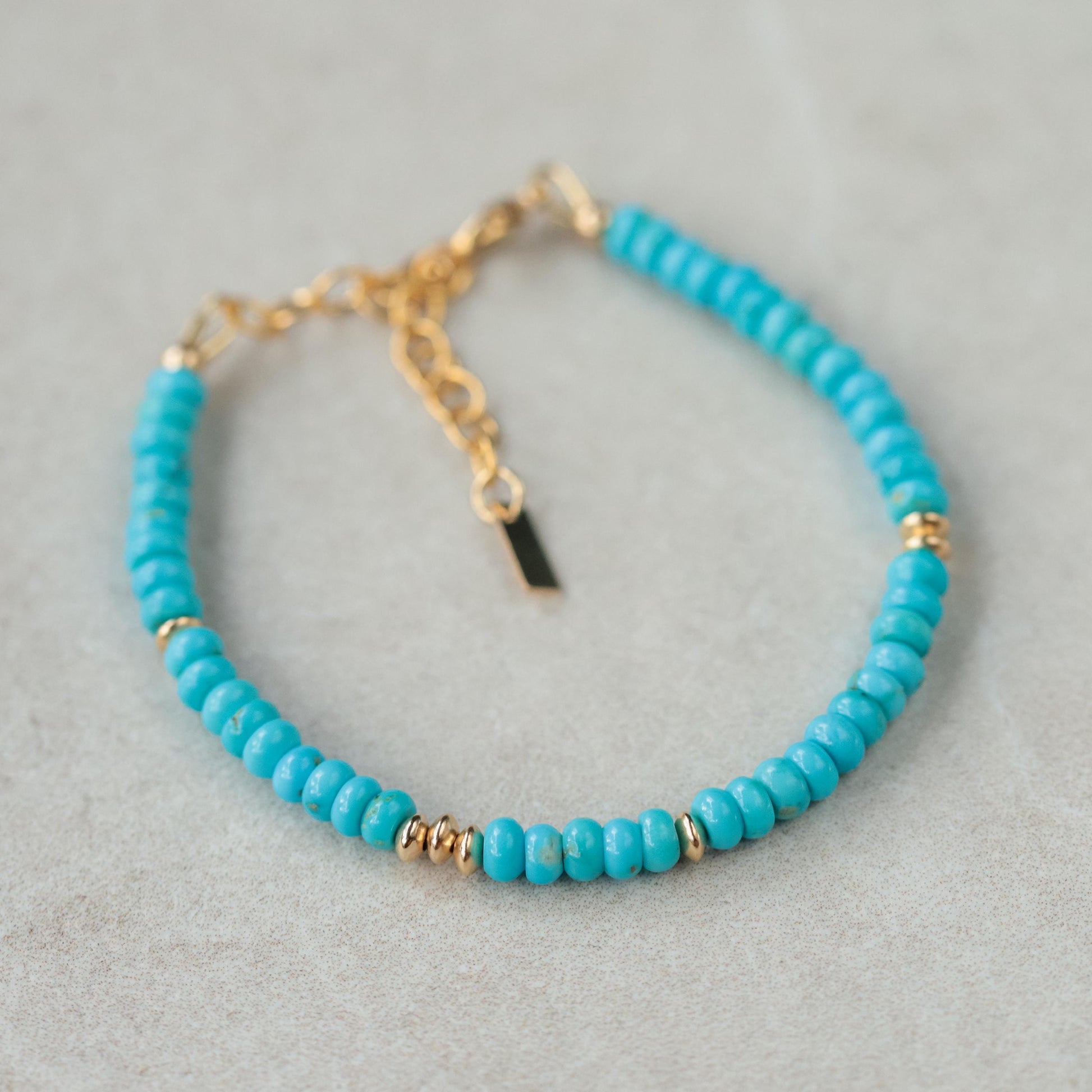 Sleeping Beauty Turquoise Smooth Rondel
