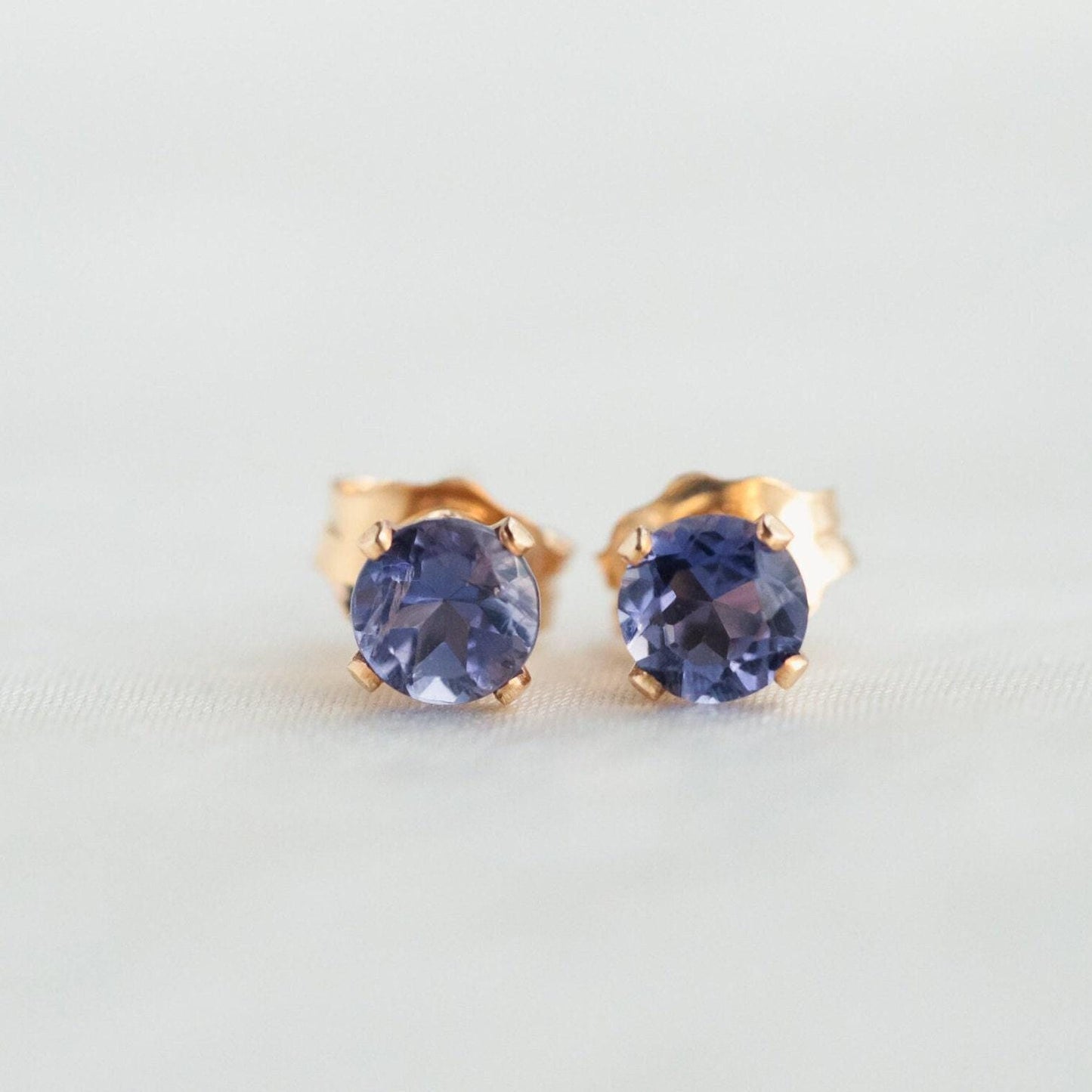 Iolite Stud Earrings