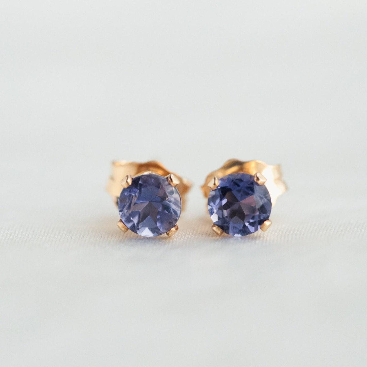 Iolite Stud Earrings