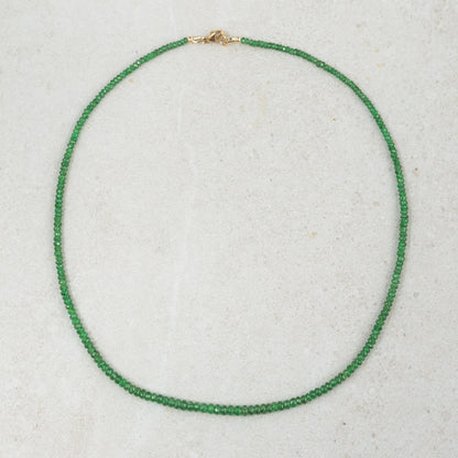 Tsavorite Necklace - 14K