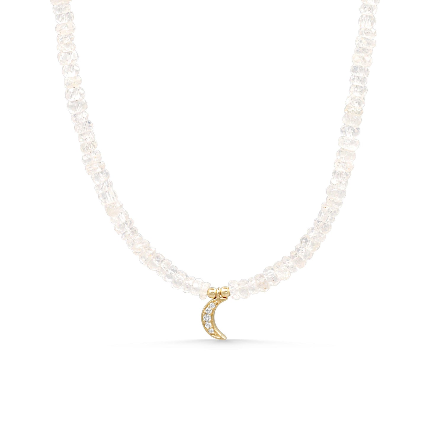 14K GOLD diamond zircon necklace | AAA+ zircon necklace [ENZM1504] | beaded zircon jewelry | natural zircon beaded necklace for women