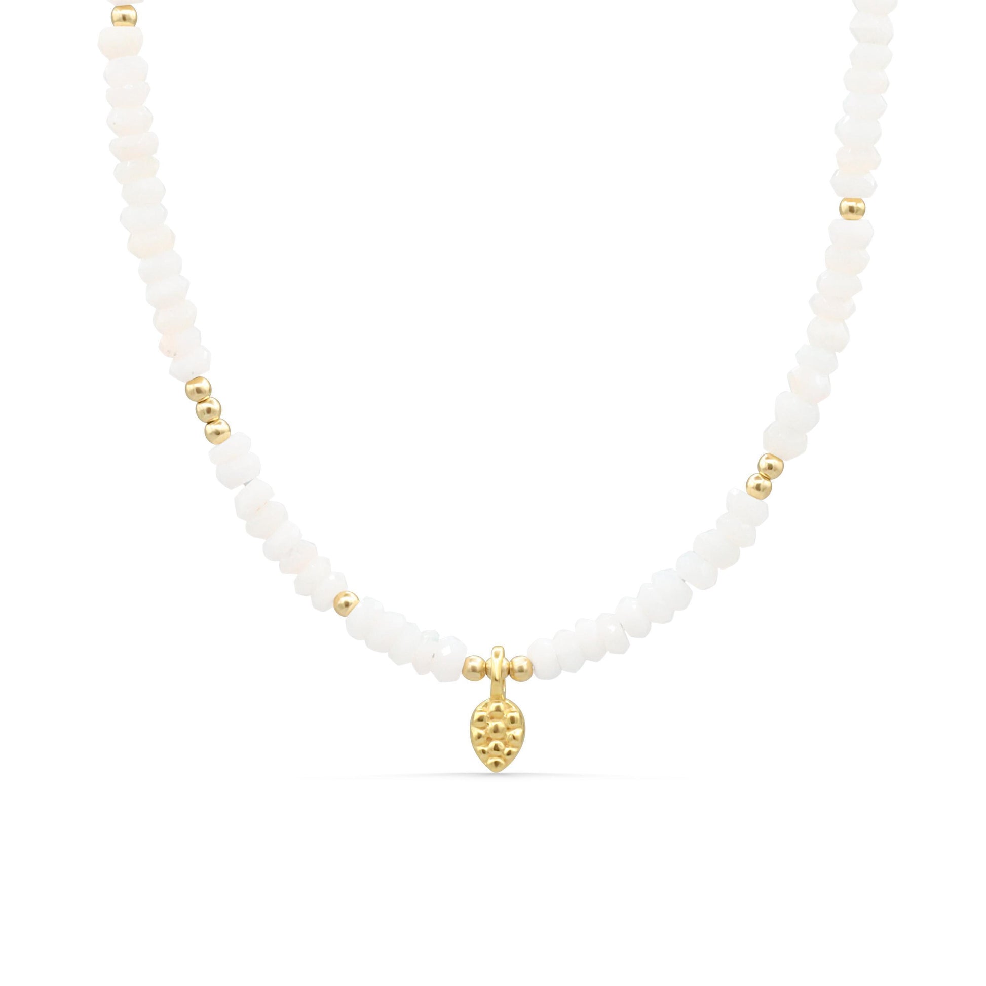 Pink Opal Necklace - 14K