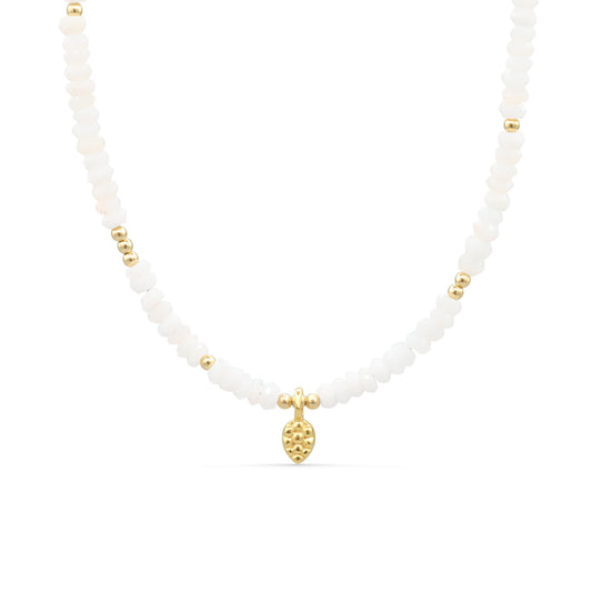Pink Opal Necklace - 14K