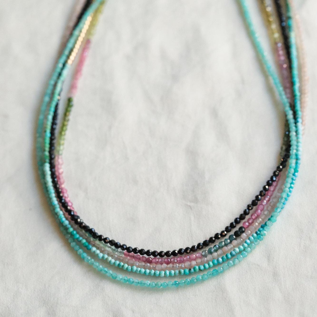 Tiny Amazonite 2mm Necklace