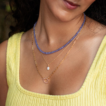 Tanzanite Necklace - 14K