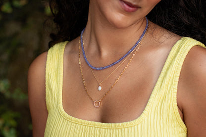 AAAA+ Genuine Tanzanite necklace, beaded tanzanite necklace [ENTP1076] Violet Flame Energy, AAA tanzanite, Third Eye Chakra, Psychic *BSS *G