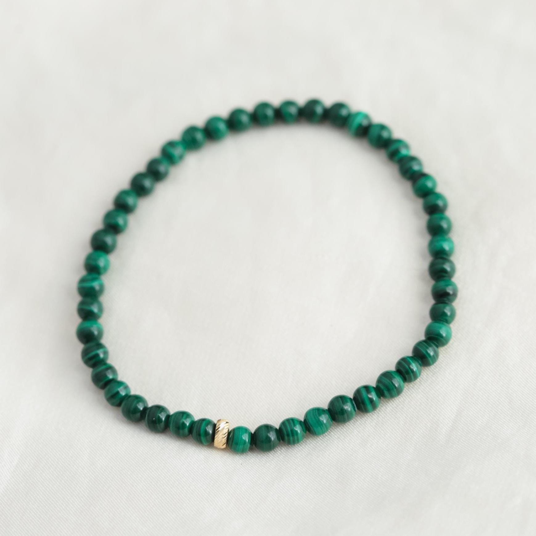 14K Malachite 4mm