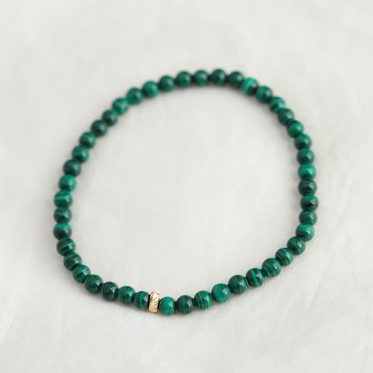 14K Malachite 4mm