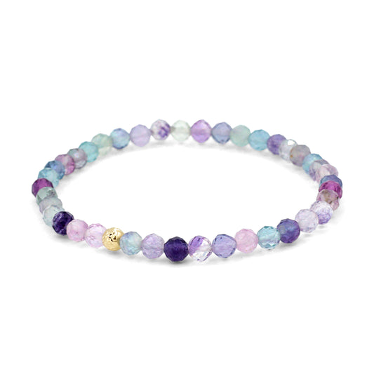 14K GOLD Fluorite Bracelet | rare top quality fluorite | [EBFM1943] Genuine Rainbow Fluorite Crystal, Natural Fluorite Crystal