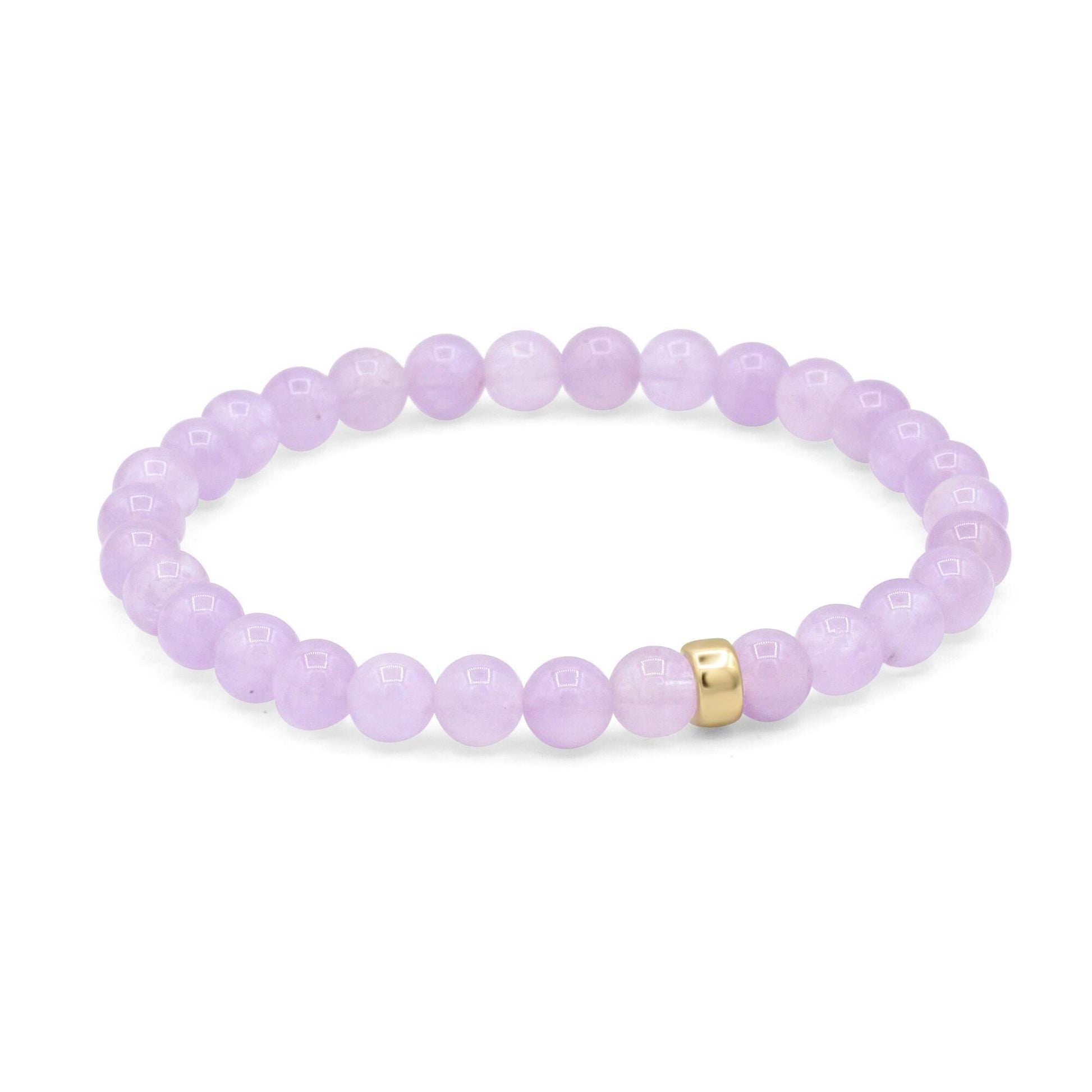 14K GOLD Lavender Amethyst Bracelet 6mm | Soothing lavender amethyst | [EBAM1666] Light purple gemstone bracelet, amethyst birthstone
