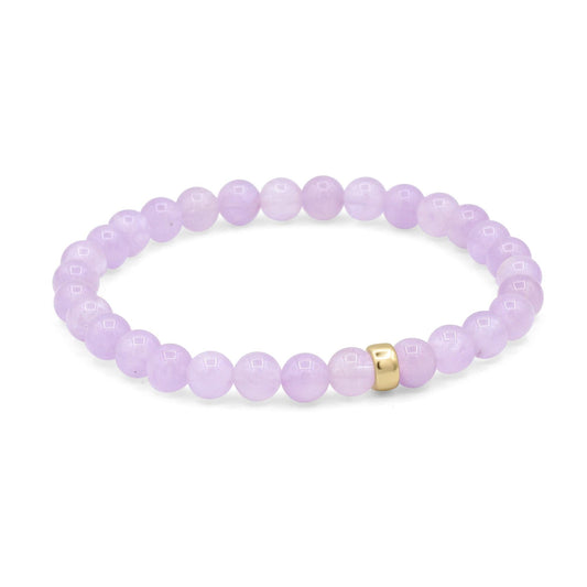 14K GOLD Lavender Amethyst Bracelet 6mm | Soothing lavender amethyst | [EBAM1666] Light purple gemstone bracelet, amethyst birthstone