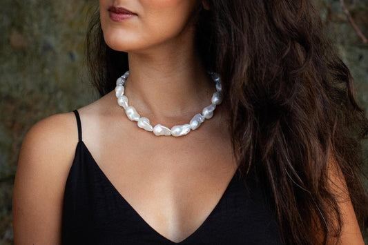 Baroque Pearl Necklace - 14K