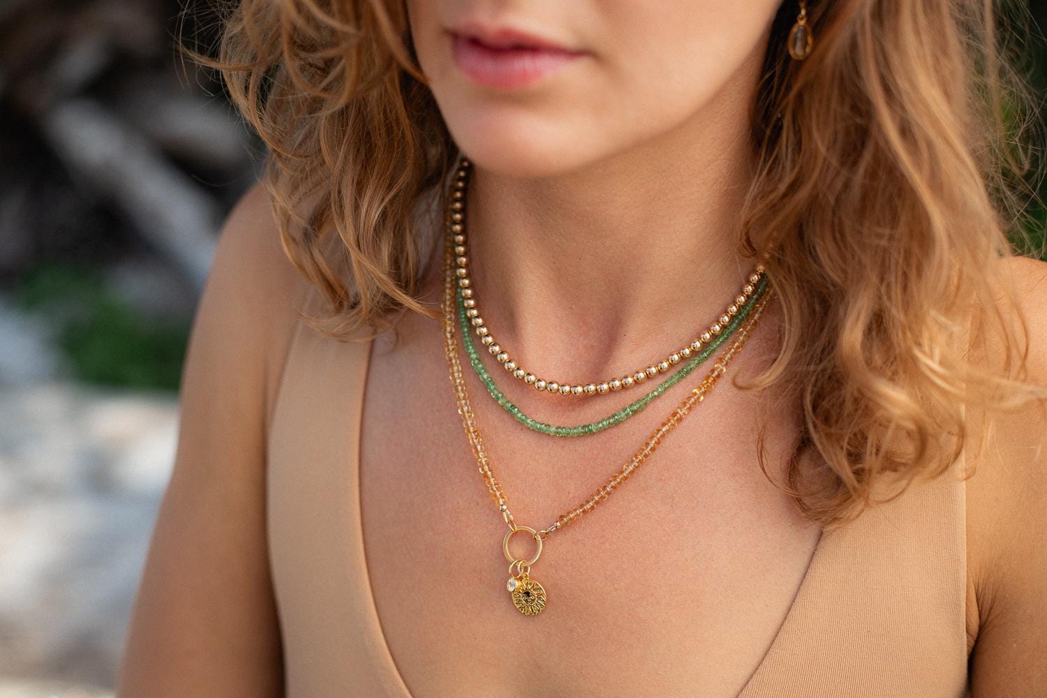 Tsavorite necklace | Tsavorite Beaded Necklace | Tsavorite necklace | [ENTP1415] Statement Tsavorite necklace | genuine Tsavorite jewelry