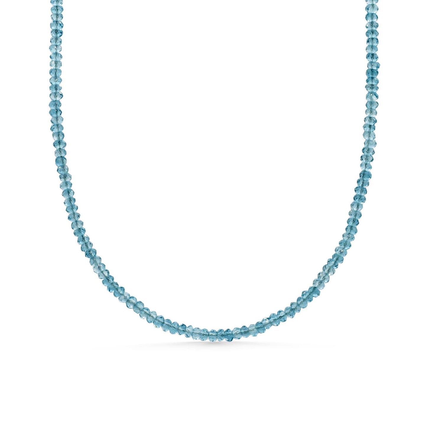 London Blue Topaz Necklace [ENLM1099] Deep Blue Clarity, Sterling Silver, Gold Filled or Solid 14K Gold