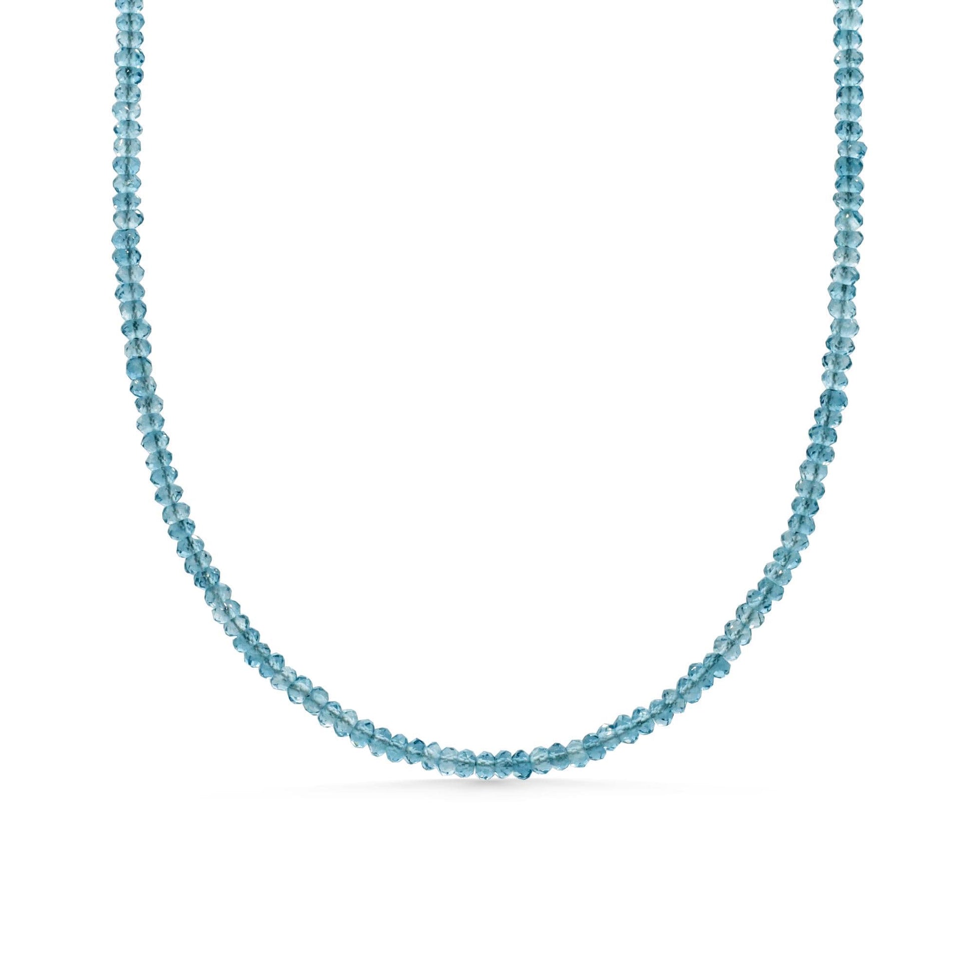 London Blue Topaz Necklace [ENLM1099] Deep Blue Clarity, Sterling Silver, Gold Filled or Solid 14K Gold