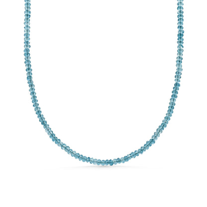 London Blue Topaz Necklace [ENLM1099] Deep Blue Clarity, Sterling Silver, Gold Filled or Solid 14K Gold